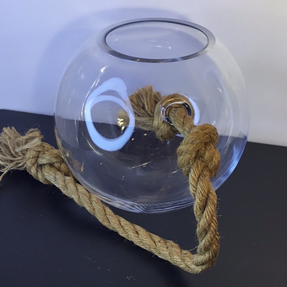 Large Hanging Globe Terrarium With Rope Hanger - Picture 4 of 16